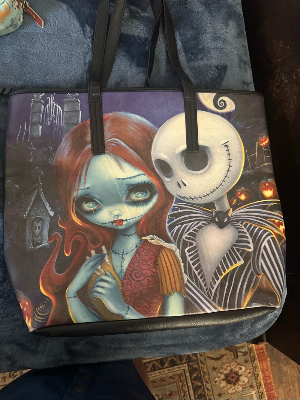 The Nightmare Before Christmas Tote featuring Jack & Sally